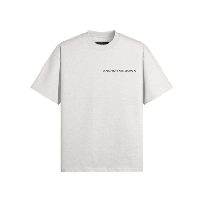 Mightest Heavyweight Tee - Heather Grey - Front View | Anchor Me Down Nautical Apparel