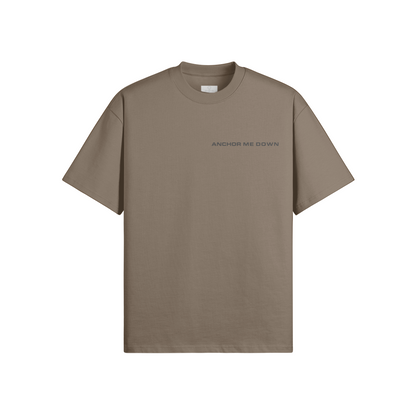 Lighting Heavyweight Tee - Brown - Front View | Anchor Me Down Nautical Apparel