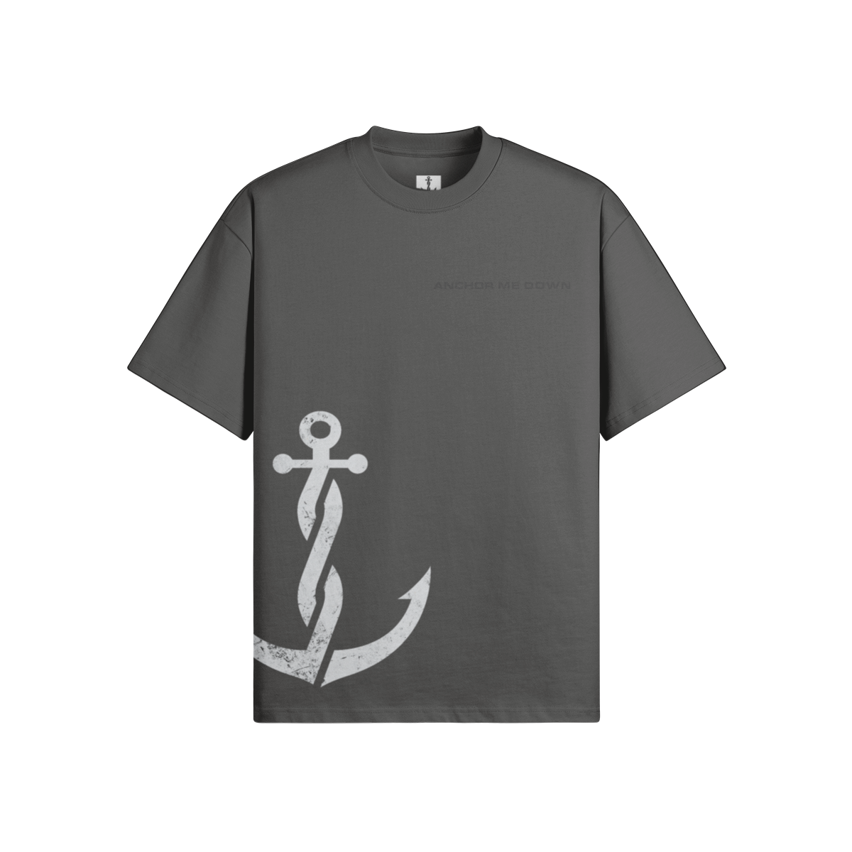 The Project Heavyweight Tee - Carbon Gray - Back View | Anchor Me Down Nautical Apparel
