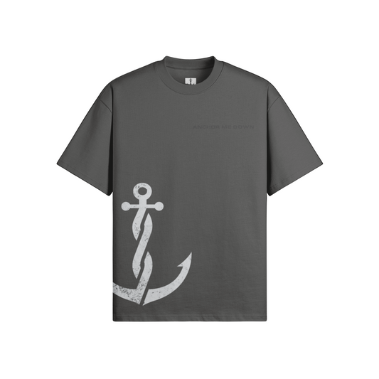 The Project Heavyweight Tee - Carbon Gray - Back View | Anchor Me Down Nautical Apparel
