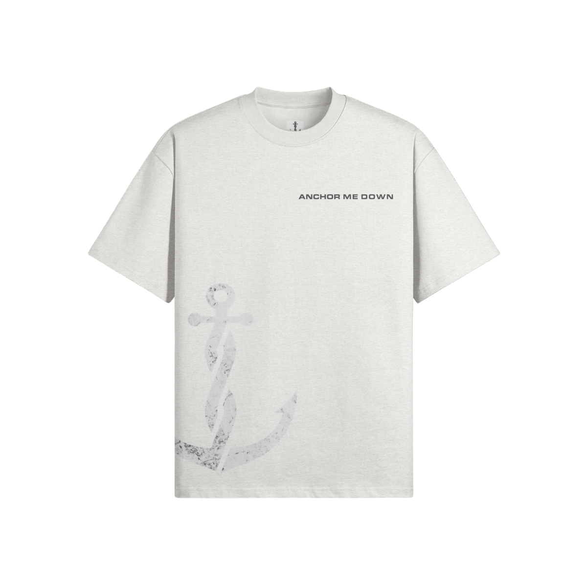 The Project Heavyweight Tee - Heather Grey - Front View | Anchor Me Down Nautical Apparel