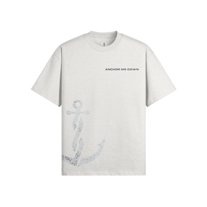 The Project Heavyweight Tee - Heather Grey - Front View | Anchor Me Down Nautical Apparel