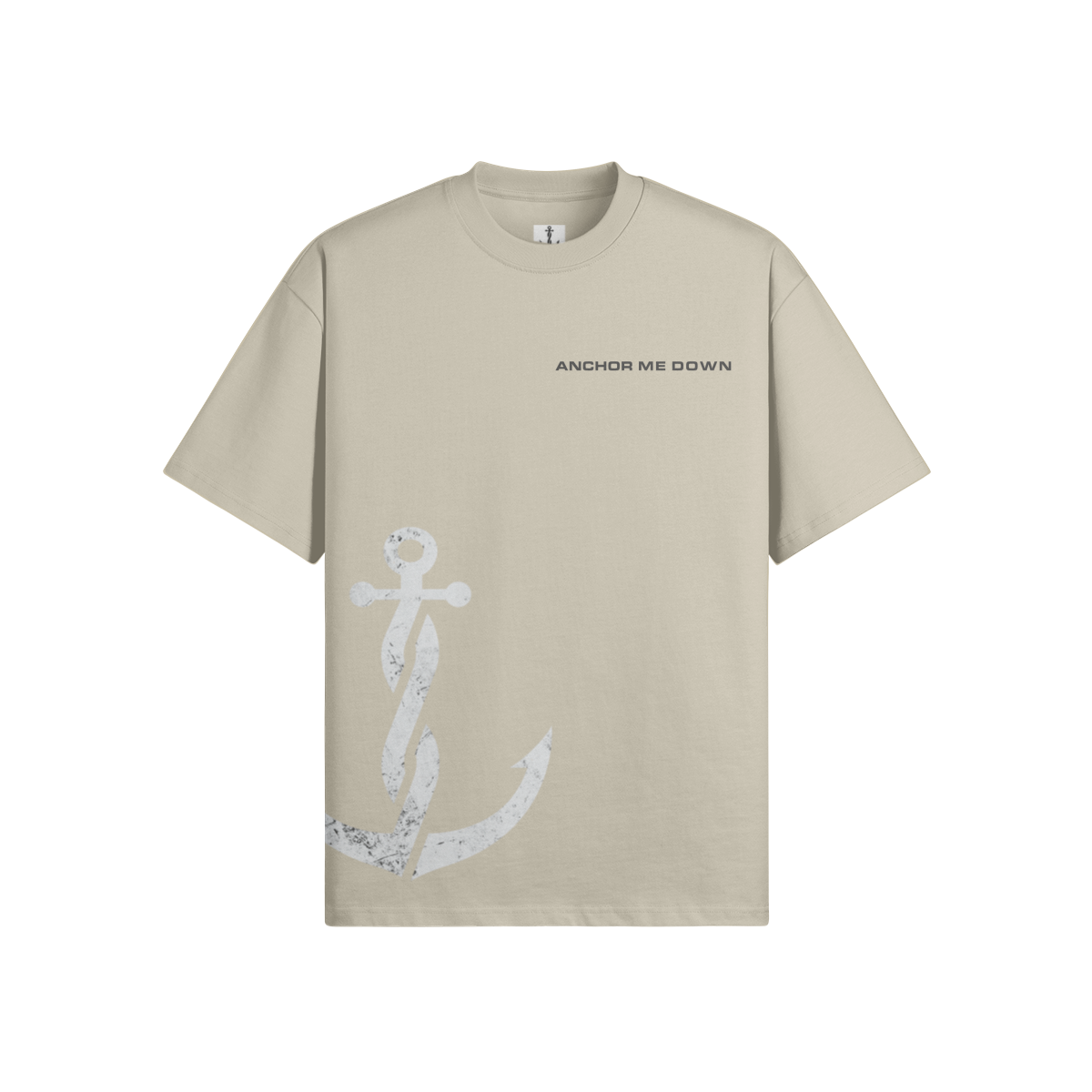 The Project Heavyweight Tee - Sand - Back View | Anchor Me Down Nautical Apparel