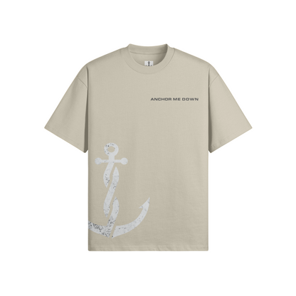 The Project Heavyweight Tee - Sand - Back View | Anchor Me Down Nautical Apparel