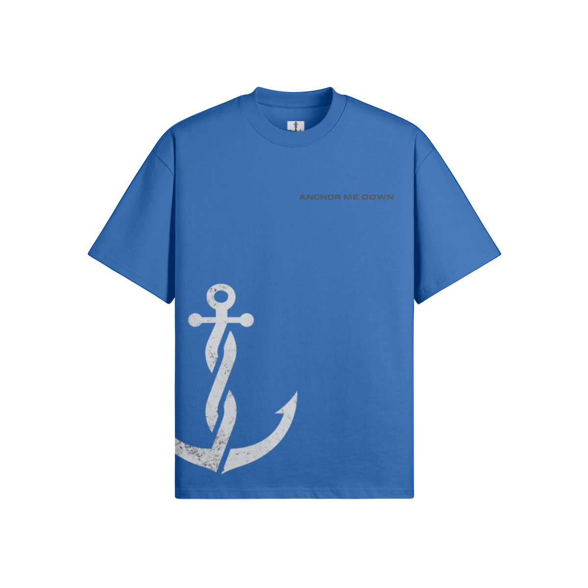The Project Heavyweight Tee - Cerulean Blue - Back View | Anchor Me Down Nautical Apparel