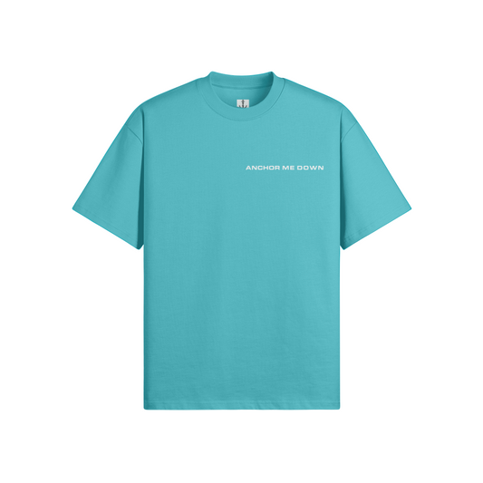 Strength Heavyweight Tee - Teal - Front View | Anchor Me Down Nautical Apparel