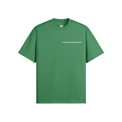 Strength Heavyweight Tee - Green - Front View | Anchor Me Down Nautical Apparel