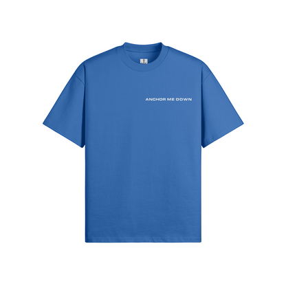 Strength Heavyweight Tee - Blue - Front View | Anchor Me Down Nautical Apparel